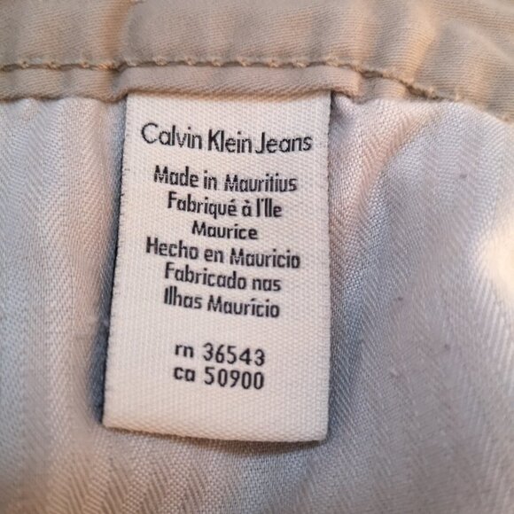 Calvin Klein Men's Size 38/32 Tan Slim Straight Casual Pants - Picture 6 of 10